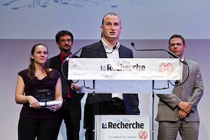Mathieu Salanne lors de la soirée de remise des prix La Recherche en 2013 © La Recherche